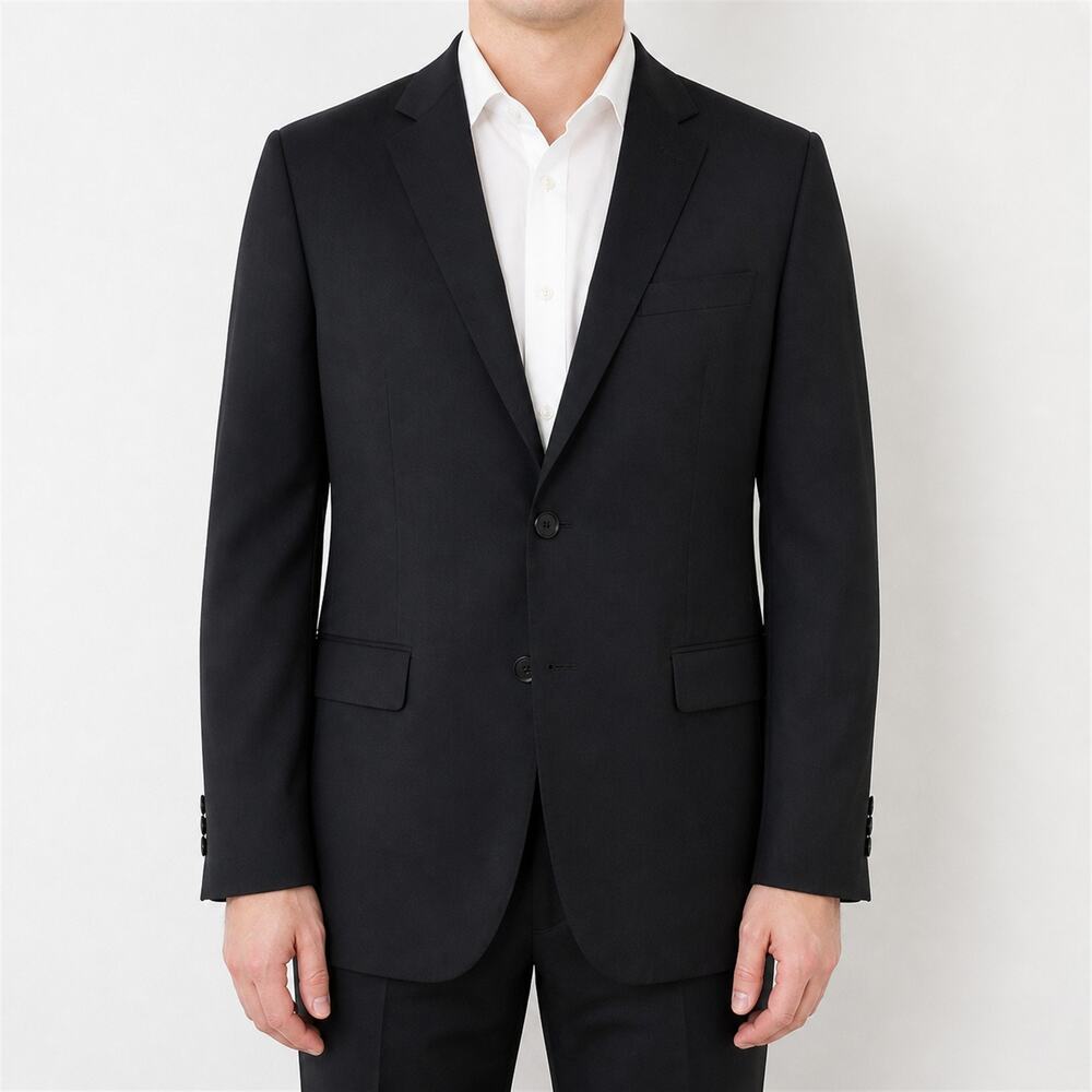 Theory Blazer Sport Coat Mens 44R Black 100% Wool Single Breasted 2-Button